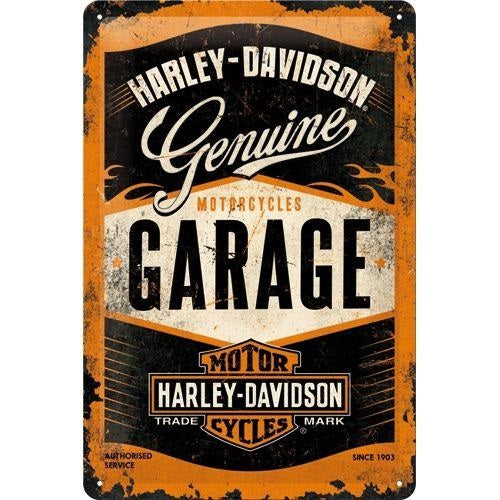 Metalen wandbord | Harley-Davidson garage | 30x20cm |