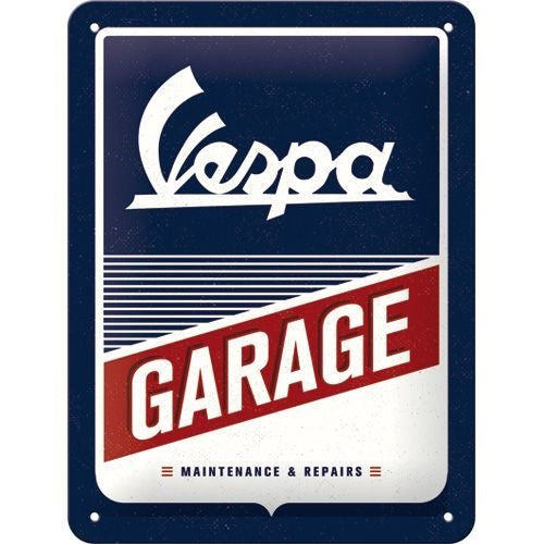 Metalen wandbord | Vespa garage | 20x15cm |