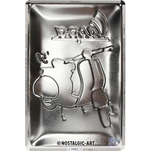 Metalen wandbord | Vespa Italian Classic | 30x20cm |