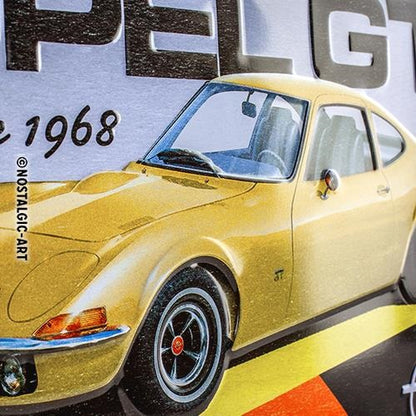 Metalen wandbord | Opel GT | Since 1968 | 20x30cm |
