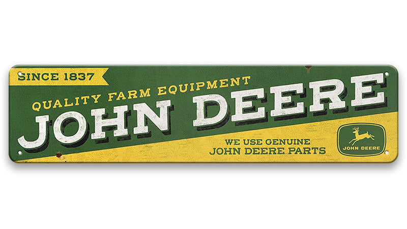 Metalen wandbord | John Deere | Kentekenplaat | 10x40cm |