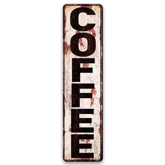 Metalen wandbord | Coffee | Kentekenplaat | 40x10cm |