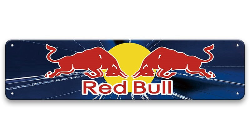 Metalen wandbord | Red Bull | Kentekenplaat | 10x40cm |