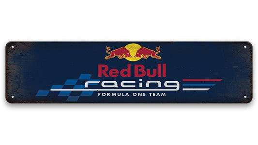 Metalen wandbord | Red Bull Racing | Kentekenplaat | 10x40cm |