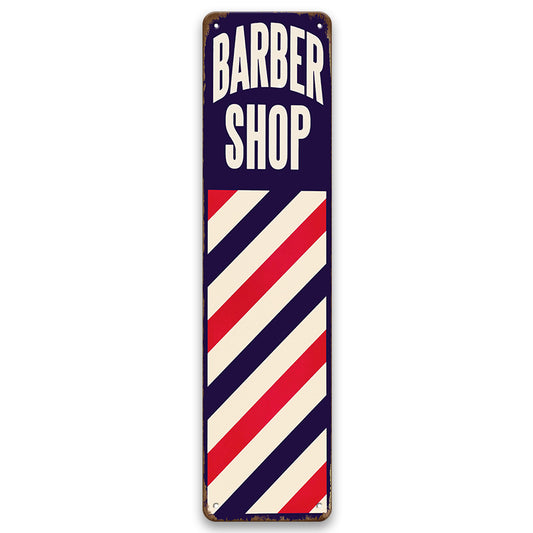 Metalen wandbord | Barber shop | Kentekenplaat | 40x10cm |