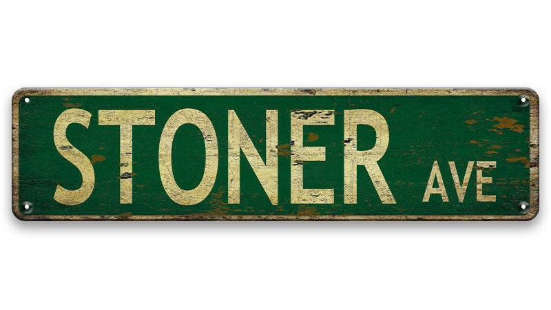 Metalen wandbord | Stoner | Kentekenplaat | 10x40cm |