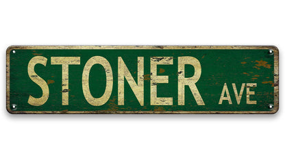 Metalen wandbord | Stoner | Kentekenplaat | 10x40cm |