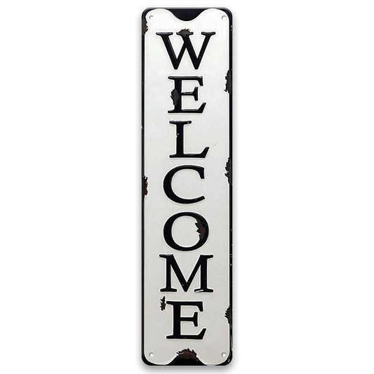 Metalen wandbord | Welcome | Kentekenplaat | 40x10cm |