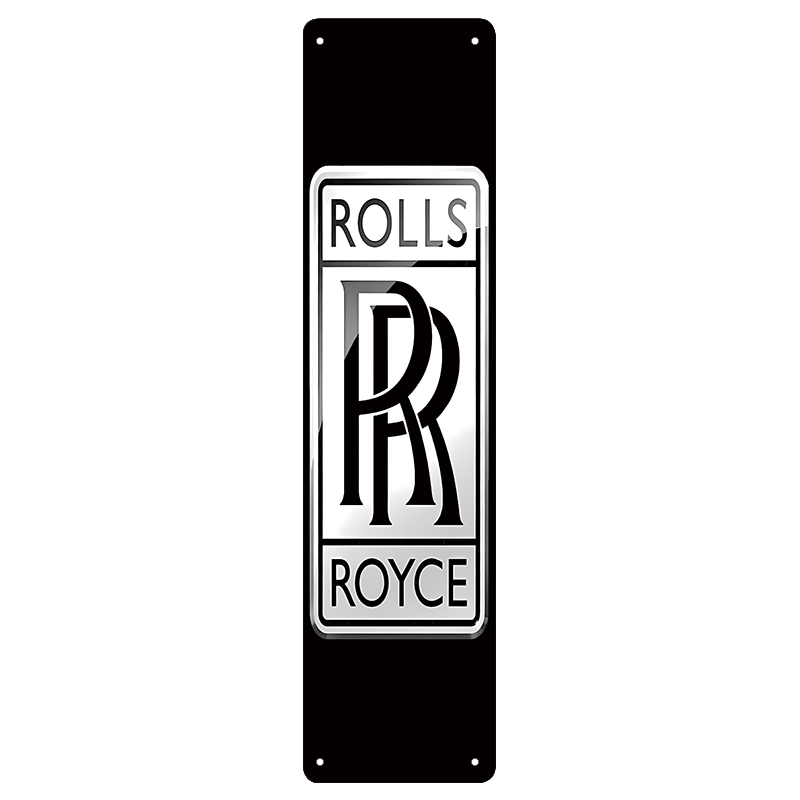 Metalen wandbord | Rolls Royce | Kentekenplaat | 40x10cm |