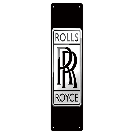 Metalen wandbord | Rolls Royce | Kentekenplaat | 40x10cm |