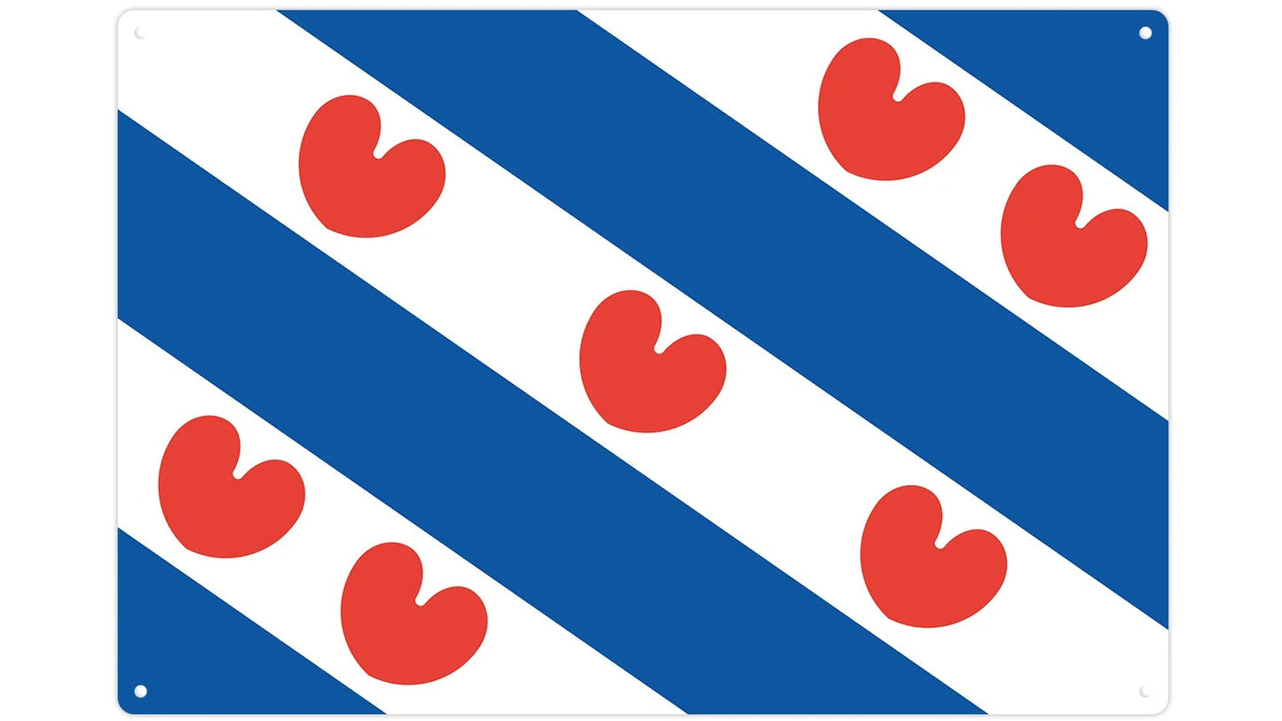Metalen wandbord | Vlag | Friesland |