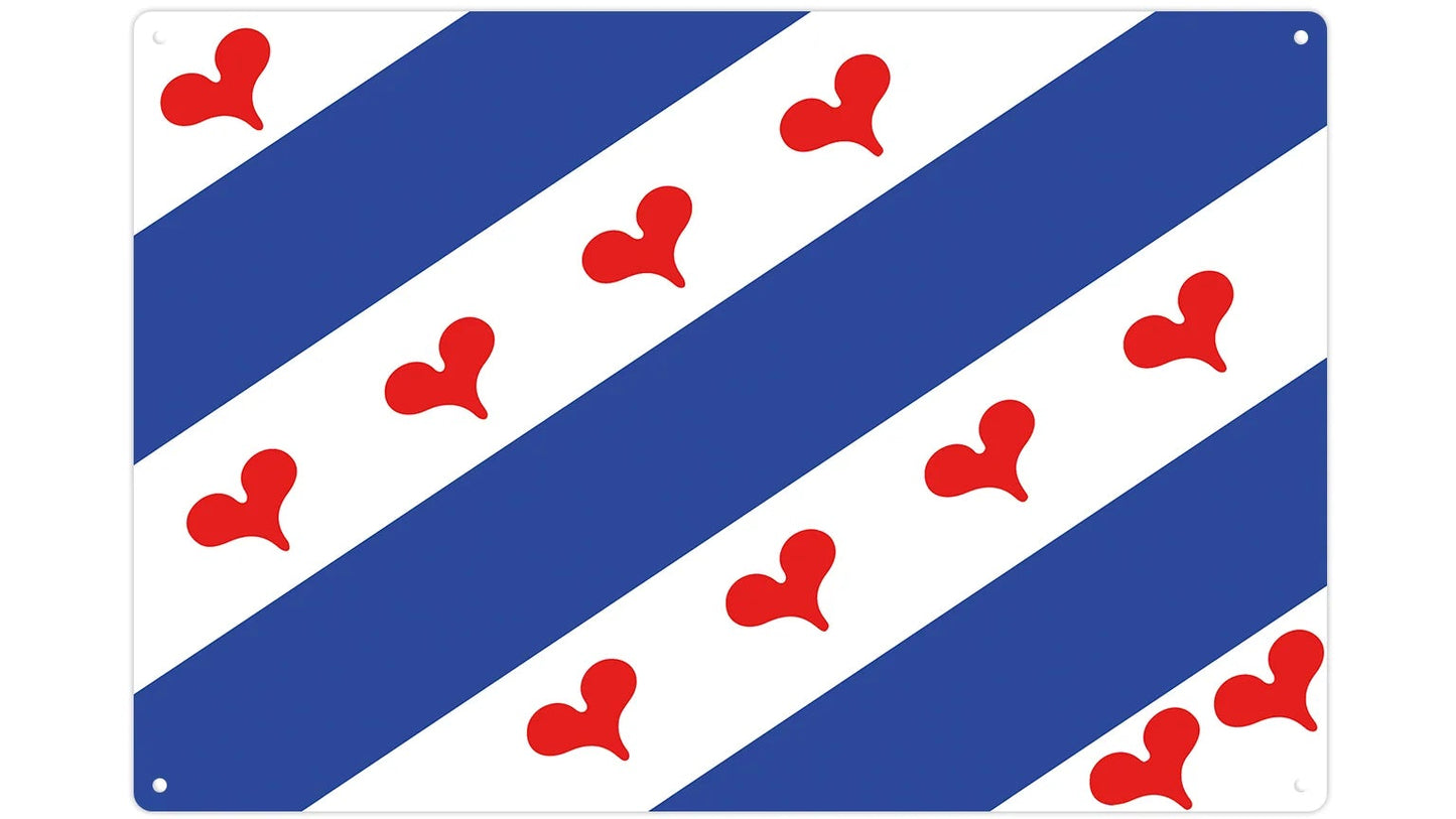 Metalen wandbord | Vlag | Ommelanden |