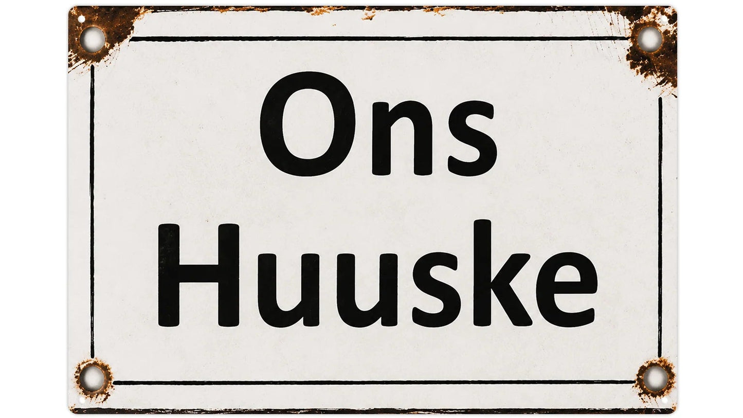 Metalen wandbord | Ons Huuske |