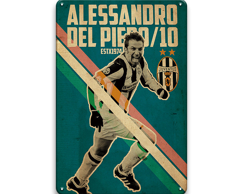 Metalen wandbord | Alessandro Del Piero |