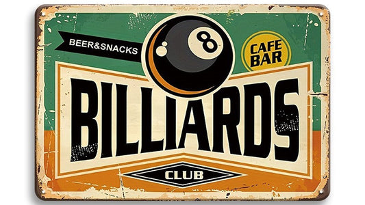 Metalen wandbord | Billiards |