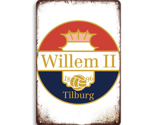 Metalen wandbord | Willem II Tilburg | 1896 |