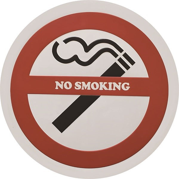 Metalen wandbord | No smoking | 30CM | Rond |