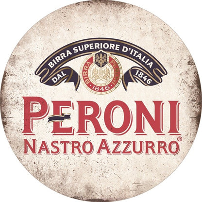 Metalen wandbord | Peroni | 30CM | Rond |