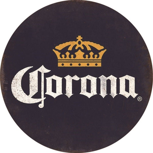 Metalen wandbord | Corona | 30CM | Rond |