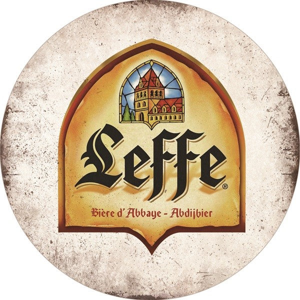 Metalen wandbord | Leffe | 30CM | Rond |