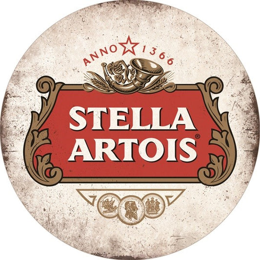 Metalen wandbord | Stella Artois | 30CM | Rond |