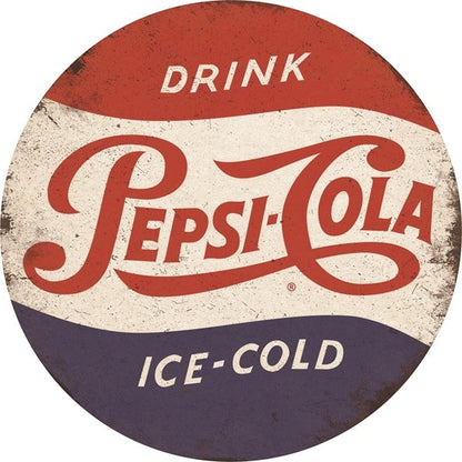 Metalen wandbord | Pepsi Cola | 30CM | Rond |