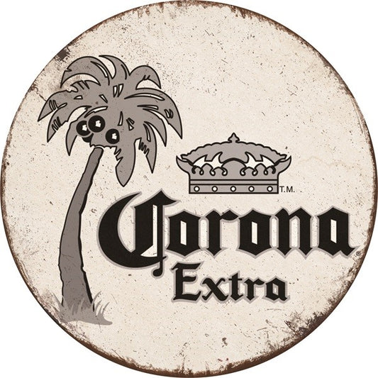 Metalen wandbord | Corona Extra | 30CM | Rond |