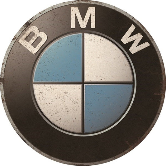 Metalen wandbord | BMW | 30CM | Rond |