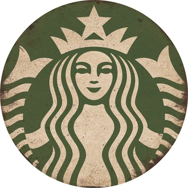 Metalen wandbord | Starbucks | 30CM | Rond |