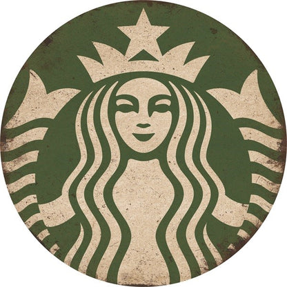 Metalen wandbord | Starbucks | 30CM | Rond |