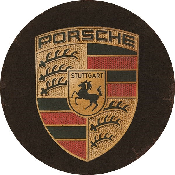 Metalen wandbord | Porsche | 30CM | Rond |