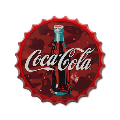 Metalen drankdop | Coca Cola | 35CM | Rond |