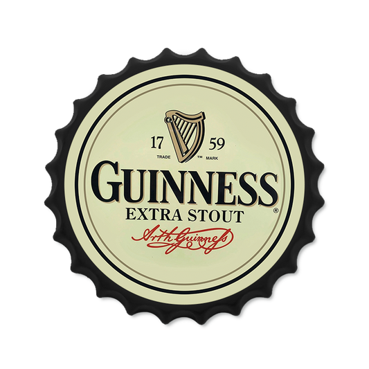 Metalen drankdop | Guinness Extra Stout | 35CM | Rond |