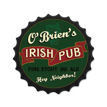 Metalen drankdop | O' Brien's Irish Pub | 35CM | Rond |