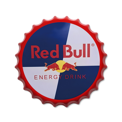 Metalen drankdop | Red Bull | 35CM | Rond |