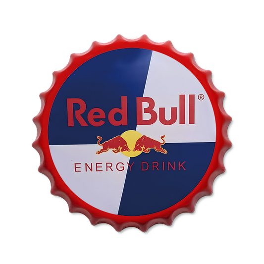 Metalen drankdop | Red Bull | 35CM | Rond |