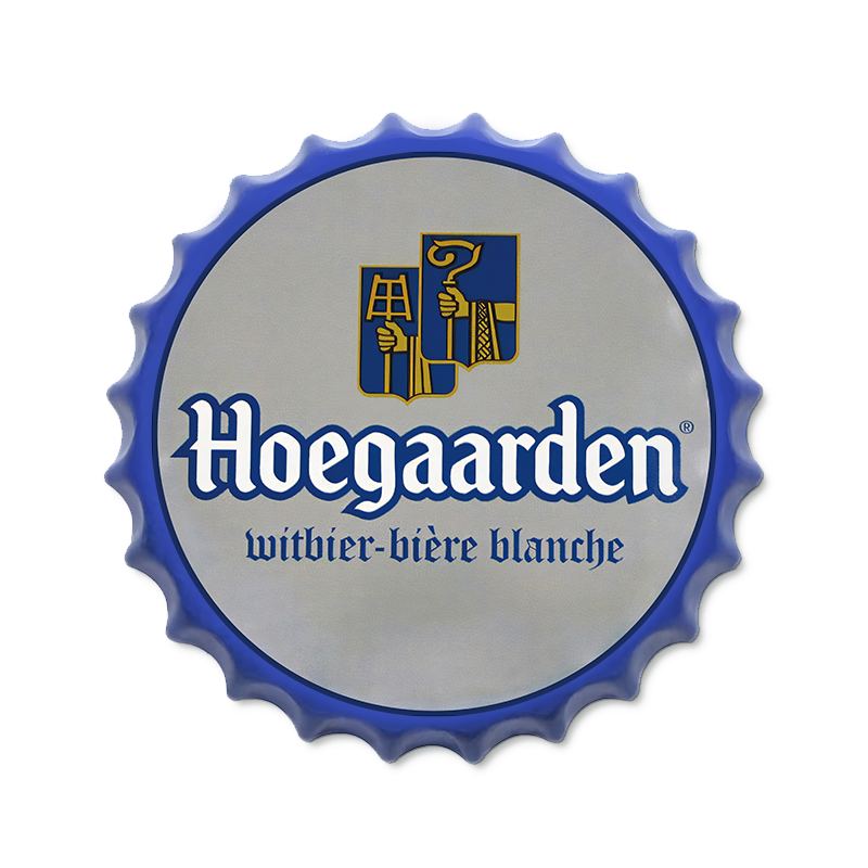 Metalen drankdop | Hoegaarden | 35CM | Rond |