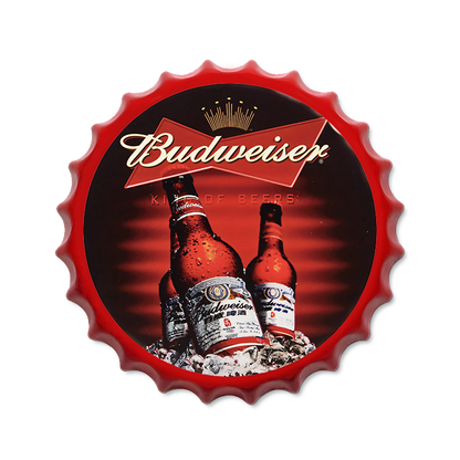 Metalen drankdop | Budweiser | 35CM | Rond |