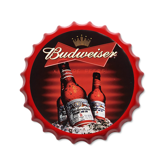 Metalen drankdop | Budweiser | 35CM | Rond |