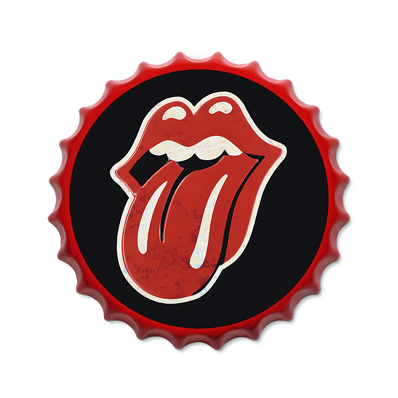 Metalen drankdop | The Rolling Stones | 35CM | Rond |