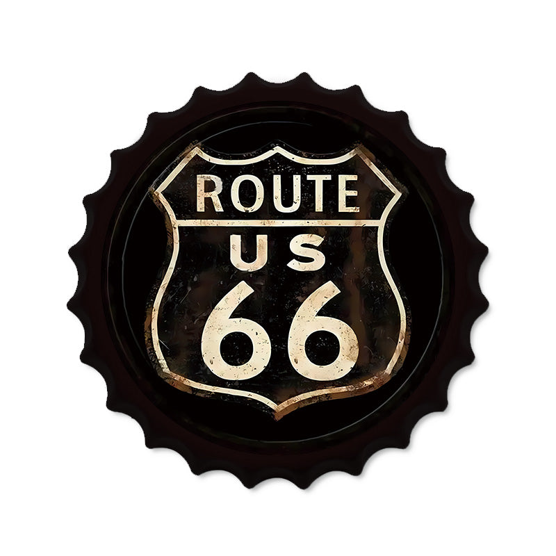 Metalen drankdop | Route 66 | 35CM | Rond |