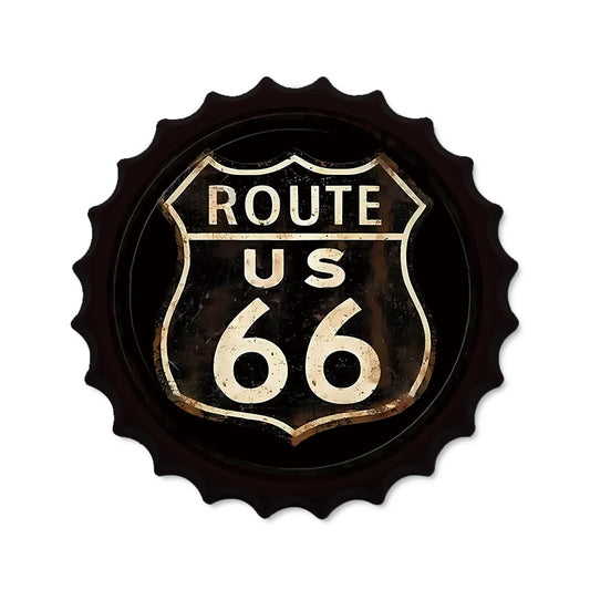 Metalen drankdop | Route 66 | 35CM | Rond |