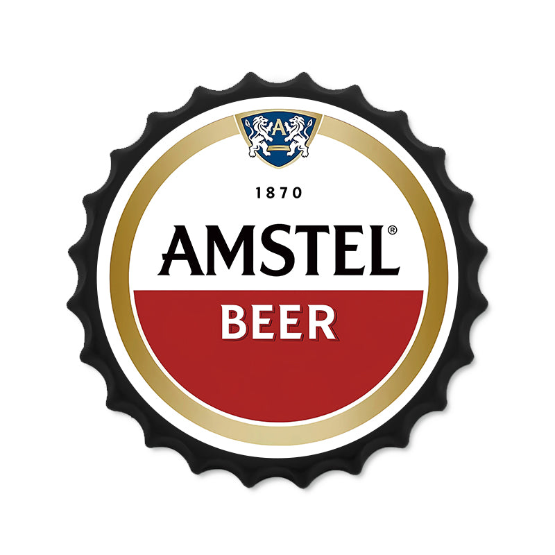 Metalen drankdop | Amstel beer | 35CM | Rond |