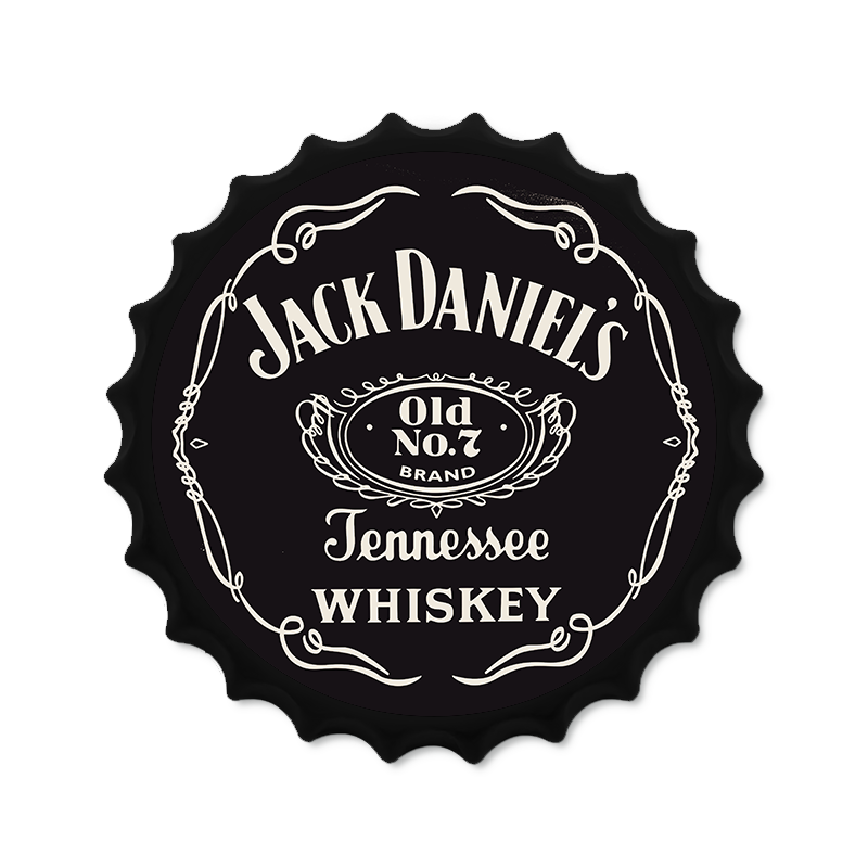 Metalen drankdop | Jack Daniels | 35CM | Rond |