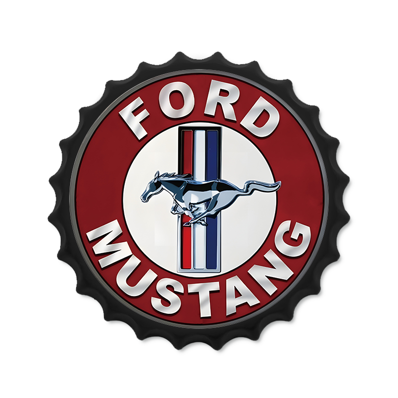 Metalen drankdop | Ford Mustang | 35CM | Rond |