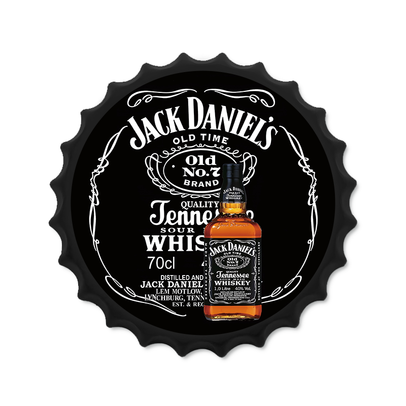 Metalen drankdop | Jack Daniels | 35CM | Rond |