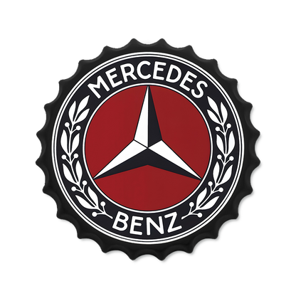 Metalen drankdop | Mercedes Benz | 35CM | Rond |