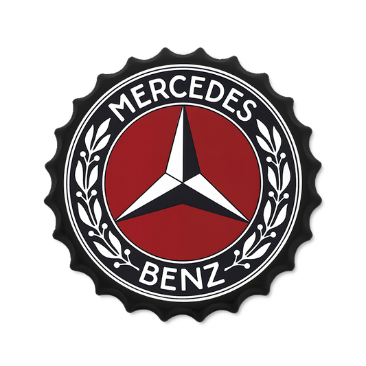 Metalen drankdop | Mercedes Benz | 35CM | Rond |