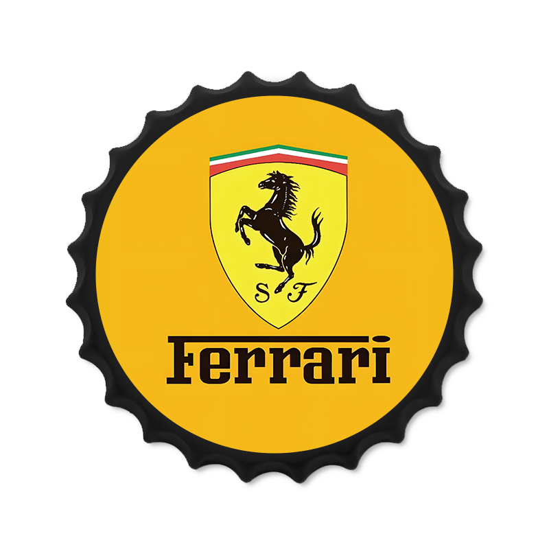 Metalen drankdop | Ferrari | 35CM | Rond |