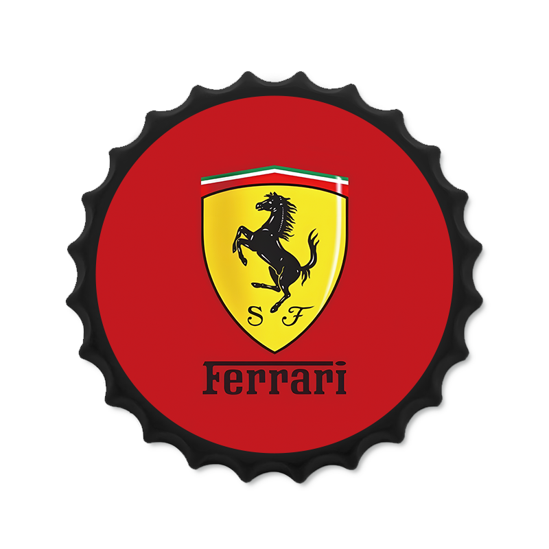 Metalen drankdop | Ferrari | 35CM | Rond |